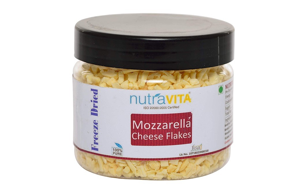 Nutravita Mozzarella Cheese Flakes    Plastic Jar  150 grams